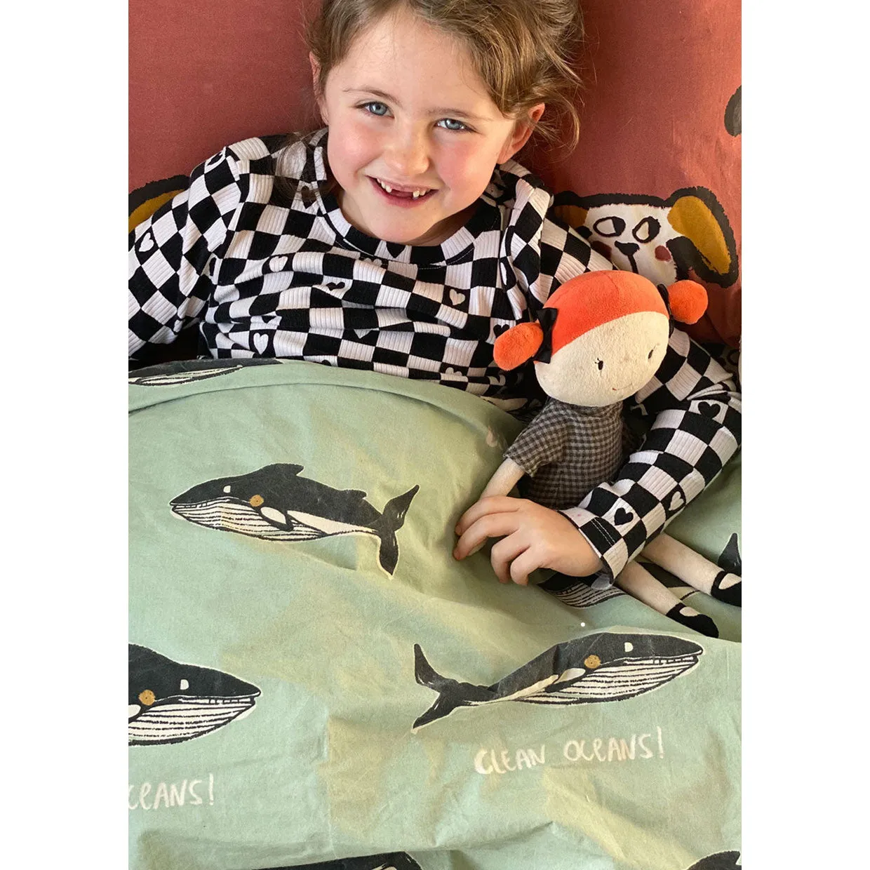 StudioLoco Duvet Cover Organic Cotton Percale Whale