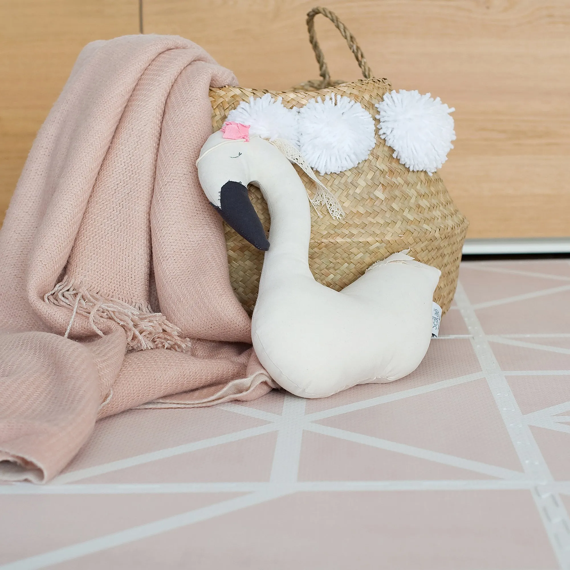 Toddlekind Prettier Puzzle Playmat Nordic Vintage Nude 120x180cm - 6 Tiles & 12 Edging Borders
