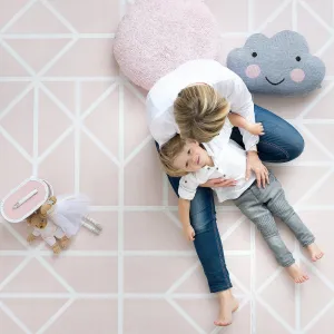 Toddlekind Prettier Puzzle Playmat Nordic Vintage Nude 120x180cm - 6 Tiles & 12 Edging Borders