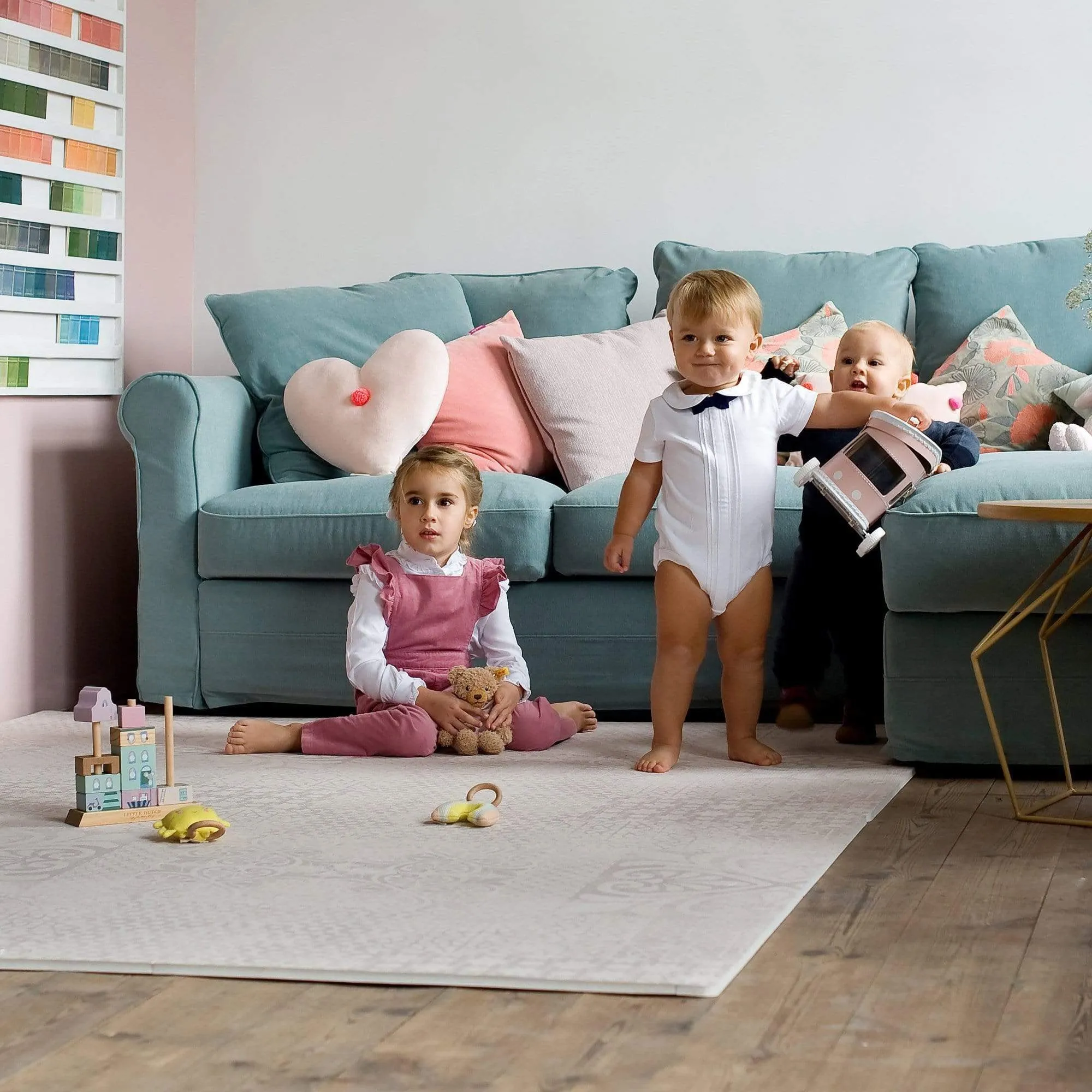 Toddlekind Prettier Puzzle Playmat Persian Sand 120x180cm - 6 Tiles & 10 Edging Borders