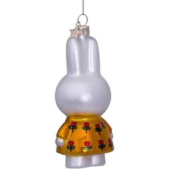 Vondels Ornament Glass Miffy Yellow Dress Tulips H11cm