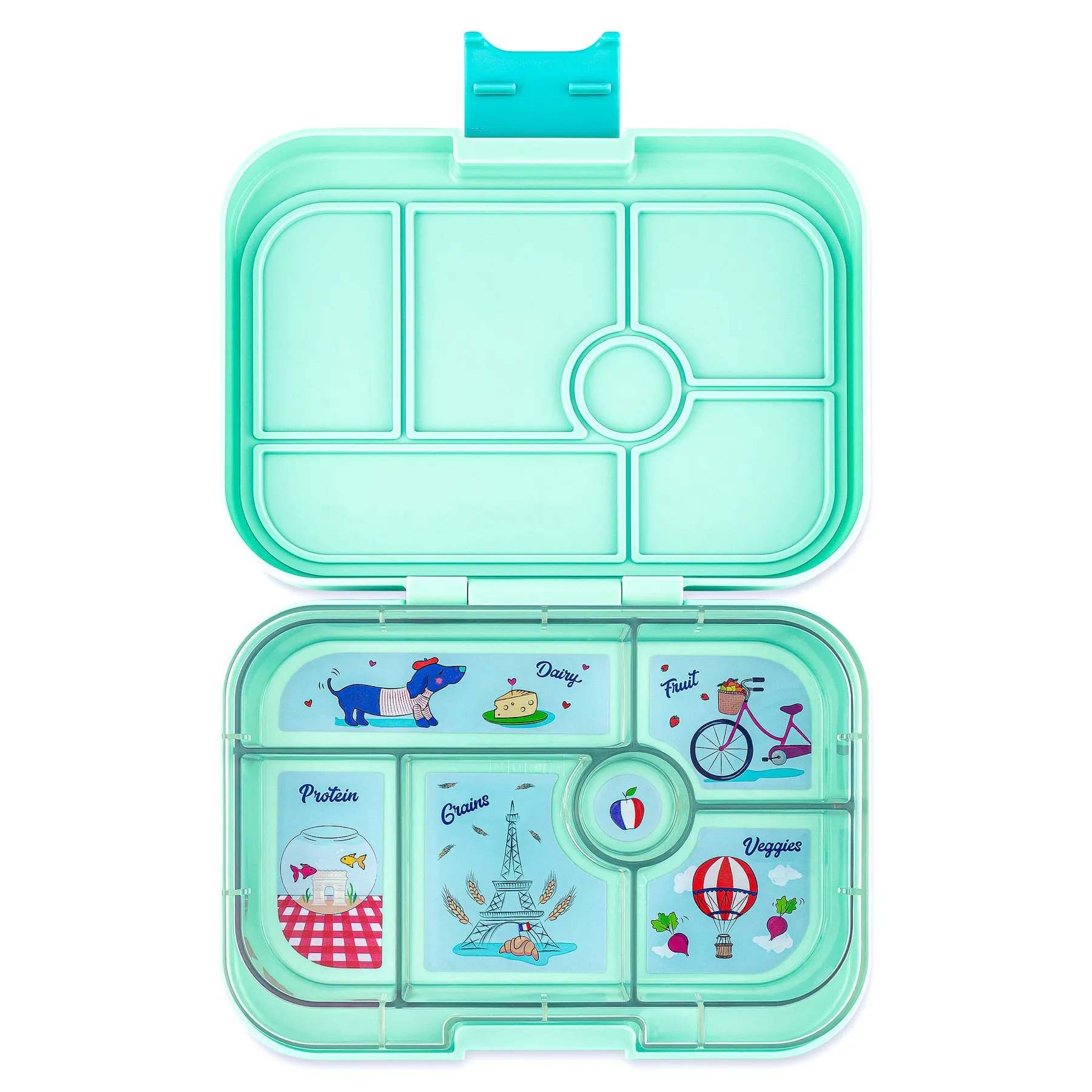 Yumbox Original - 6 Compartment Lunch Box - Serene Aqua Paris