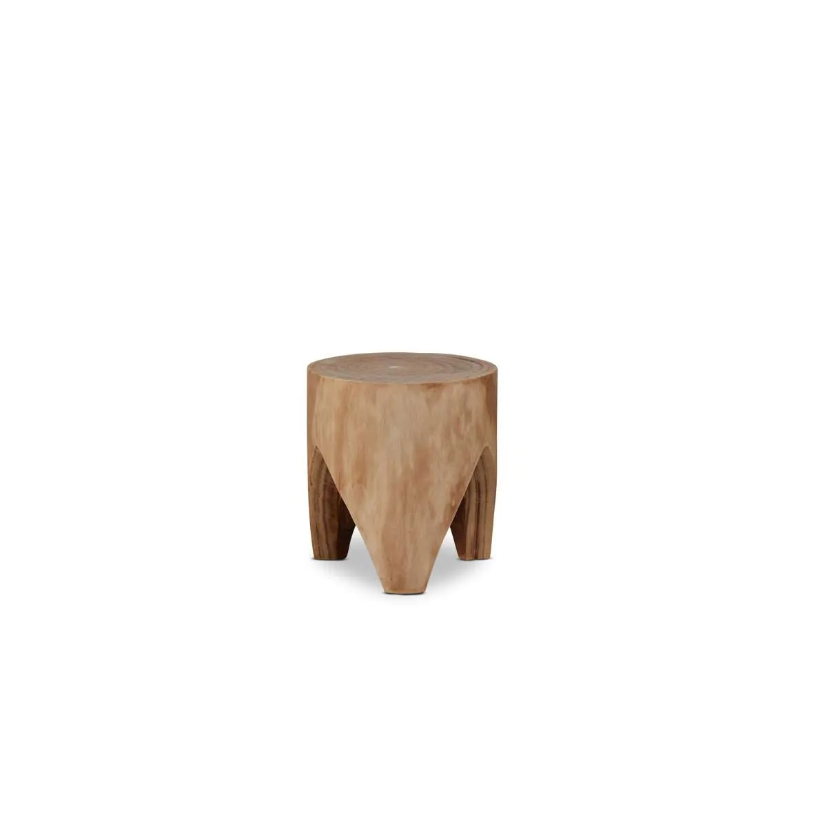 Zeus Wooden Side Table - Natural Mocka